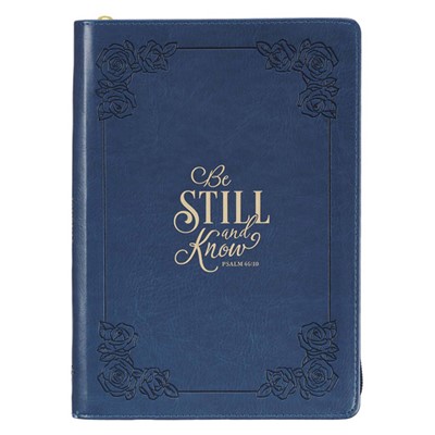 Be Still Journal with Zip (Imitation Leather)