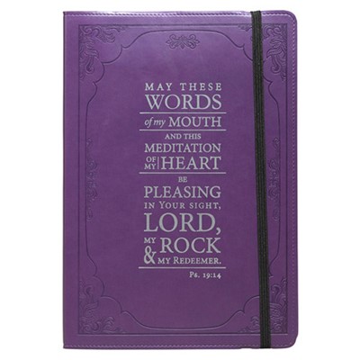 Psalm 19:14 Purple Flexcover Journal with Elastic Closure (Imitation Leather)