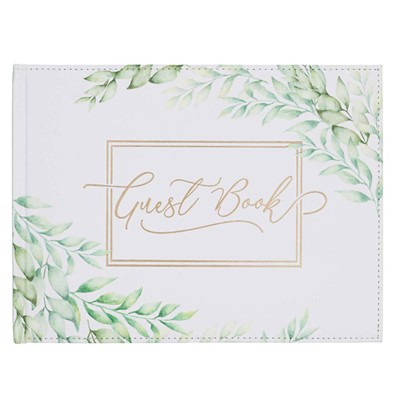 Leaves Guest Book (Imitation Leather)