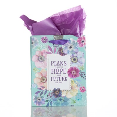 For I Know the Plans Floral Medium Gift Bag (General Merchandise)