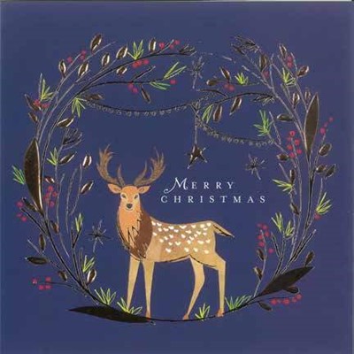 Christmas Cards: Stag in Design (Pack of 4) (Cards)