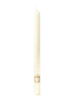 Advent Candle - Ivory - Names Of Jesus/Nativity - 30cm (Advent Candle)