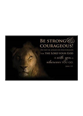 Lion Joshua 1:9 Magnet (Magnet)