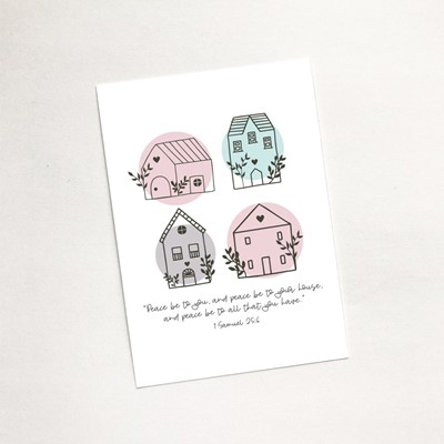 Peace Be To Your House (Scandi Home) - Mini Card (Cards)