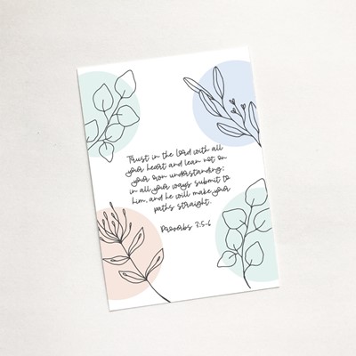 Trust in the Lord (Flora) - Mini Card (Cards)