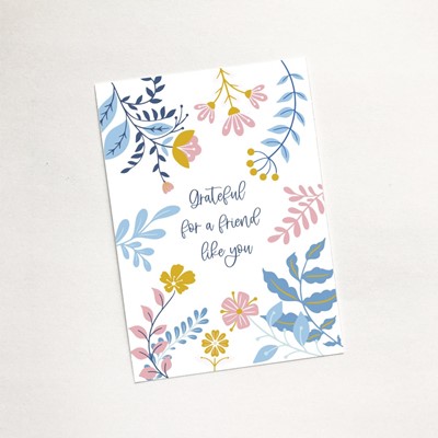 Grateful for a Friend (Blooms) - Mini Card (Cards)