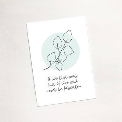 Never Forgotten (Flora) - Mini Card (Cards)