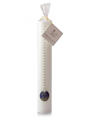 White Dated Advent Candle, Stable Design (Individual) (General Merchandise)