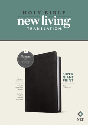NLT Super Giant Print Bible, Filament Edition, Black (Imitation Leather)