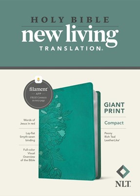 NLT Compact Giant Print Bible, Filament Edition, Teal (Imitation Leather)