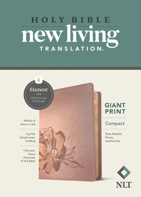 NLT Compact Giant Print Bible, Filament Edition, Rose (Imitation Leather)