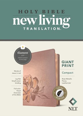 NLT Compact Giant Print Bible, Filament Edition, Rose (Imitation Leather)