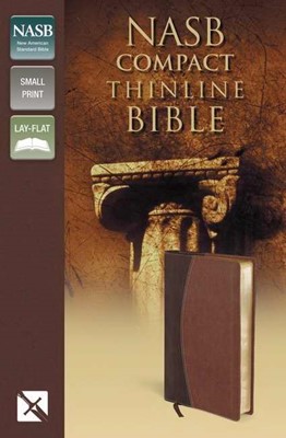 NASB Thinline Compact Bible, Brown, Red Letter Ed. (Imitation Leather)