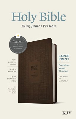 KJV Large Print Premium Value Thinline Bible, Filament Enabl (Imitation Leather)