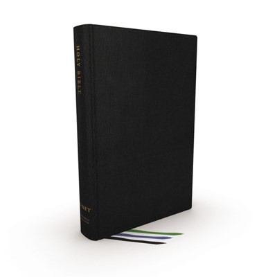 NET Thinline Bible, Large Print, Black Leather, Indexed (Genuine Leather)
