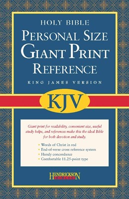 KJV Personal Size Giant Print Reference Bible, Black, Bonded (Imitation Leather)