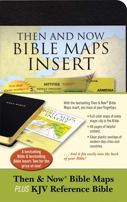 Then & Now Bible Maps Insert with KJV Reference Bible (Imitation Leather)