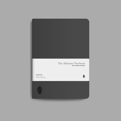 Alabaster Notebook, Dark Gray, Hardcover, Blank (Hard Cover)