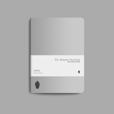 Alabaster Notebook, Light Gray, Hardcover, Blank (Hard Cover)
