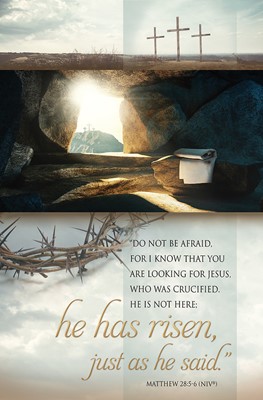 He Has Risen Easter Bulletin (pack of 100) (Bulletin)