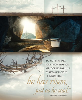 He Has Risen Easter Large Bulletin (pack of 100) (Bulletin)