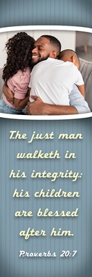 The Just Man Walketh Father's Day Bookmark (pack of 25) (Bookmark)