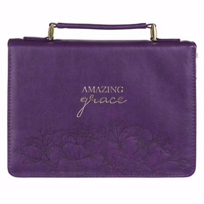 Amazing Grace Purple Fashion Bible Cover, Large (Bible Case)