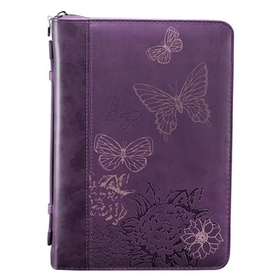 Butterfly Purple Bible Case, Large (Bible Case)