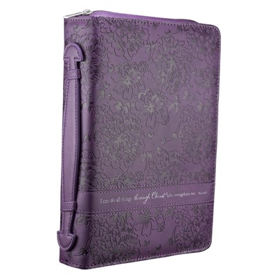 Philippians 4:13 Purple Bible Case, Large (Bible Case)
