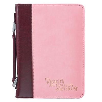 His Mercies Pink Bible Case, Large (Bible Case)