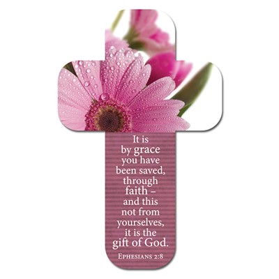 Pink Flower Cross Bookmark (Bookmark)