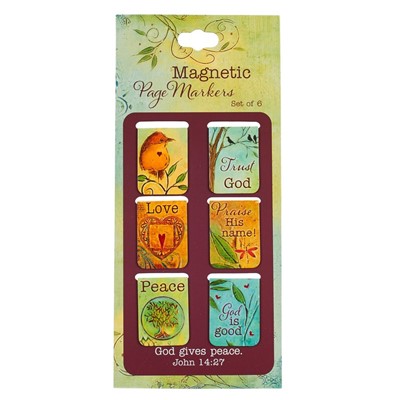 Peaceful Thoughts Assorted Magnetic Bookmark (pack of 6) (Bookmark)