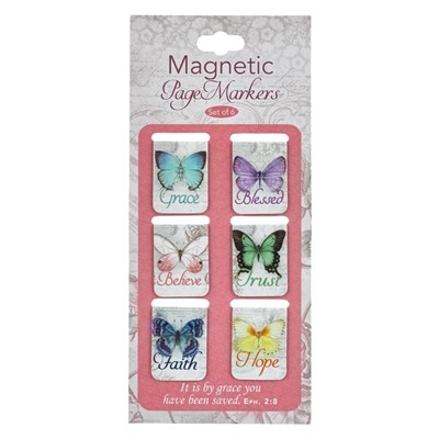 Butterfly Assorted Magnetic Bookmark (pack of 6) (Bookmark)