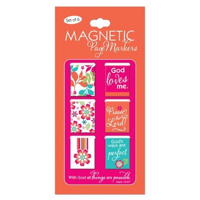 Mark 10:27 Assorted Magnetic Bookmark (pack of 6) (Bookmark)