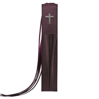 Purple Faux Leather Bible Bookmark (Bookmark)