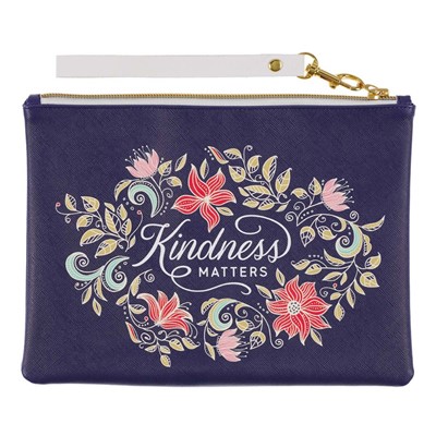 Kindness Matters Faux Leather Zippered Pouch (General Merchandise)