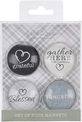 Gather Here Glass Magnet Set (pack of 4) (Magnet)