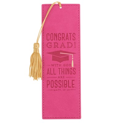 All Things Possible Pink LuxLeather Bookmark (Bookmark)