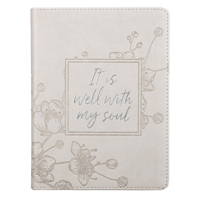 It Is Well Grey Handy-Sized Journal (Imitation Leather)