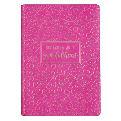 Grateful Heart Pink Zip Journal (Imitation Leather)