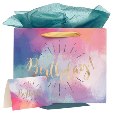 Happy Birthday Large Gift Bag with Card Set (General Merchandise)