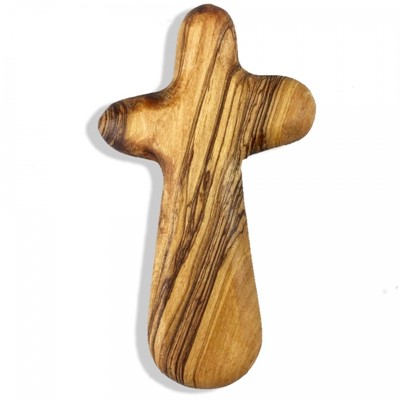 Olivewood Holding Cross, Large (Wood)