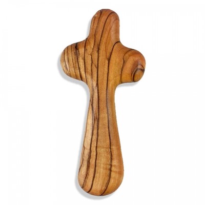 Olivewood Holding Cross, Medium (Wood)