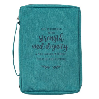 Strength and Dignity Teal Value Bible Case, Large (Bible Case)