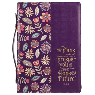 I Know the Plans Purple Fashion Bible Case, Medium (Bible Case)