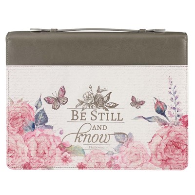 Be Still and Know Fashion Bible Cover, Medium (Bible Case)