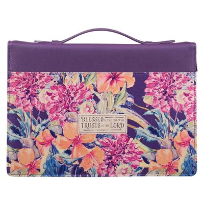Blessed is the One Floral Fashion Bible Case, Large (Bible Case)