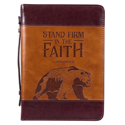 Stand Firm Brown Classic Bible Case, Large (Bible Case)