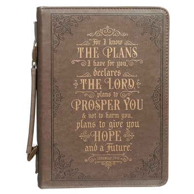 For I Know the Plans Brown Classic Bible Case, Large (Bible Case)