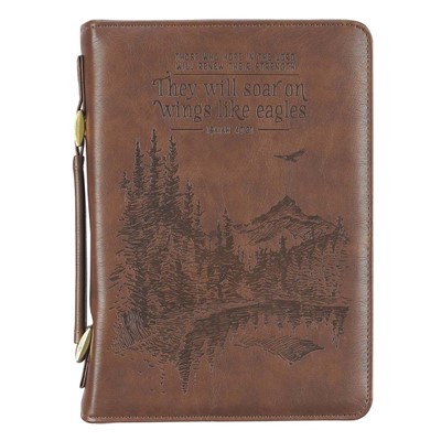 On Wings Like Eagles Brown Classic Bible Case, Large (Bible Case)
